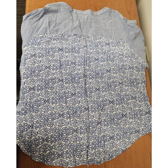 Como Vintage 2X ble floral top with roll-up sleeves - Picture 7 of 7